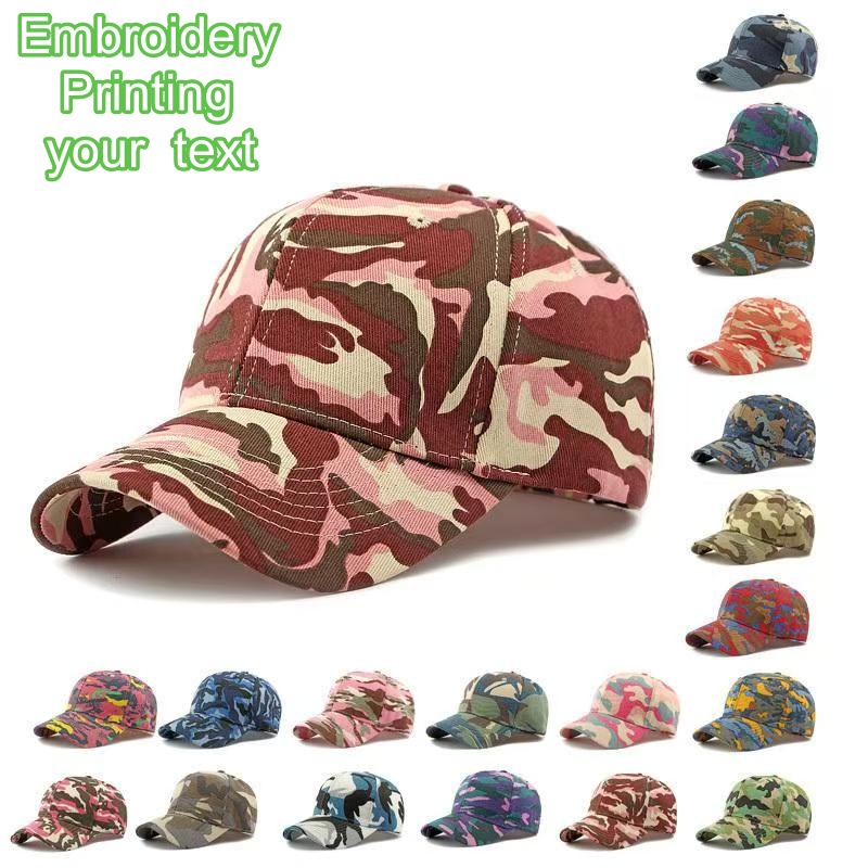 Outdoor Hunting Logo - Unisex Kamuflaj Ayarlanabilir Beyzbol Şapkaları Deniz