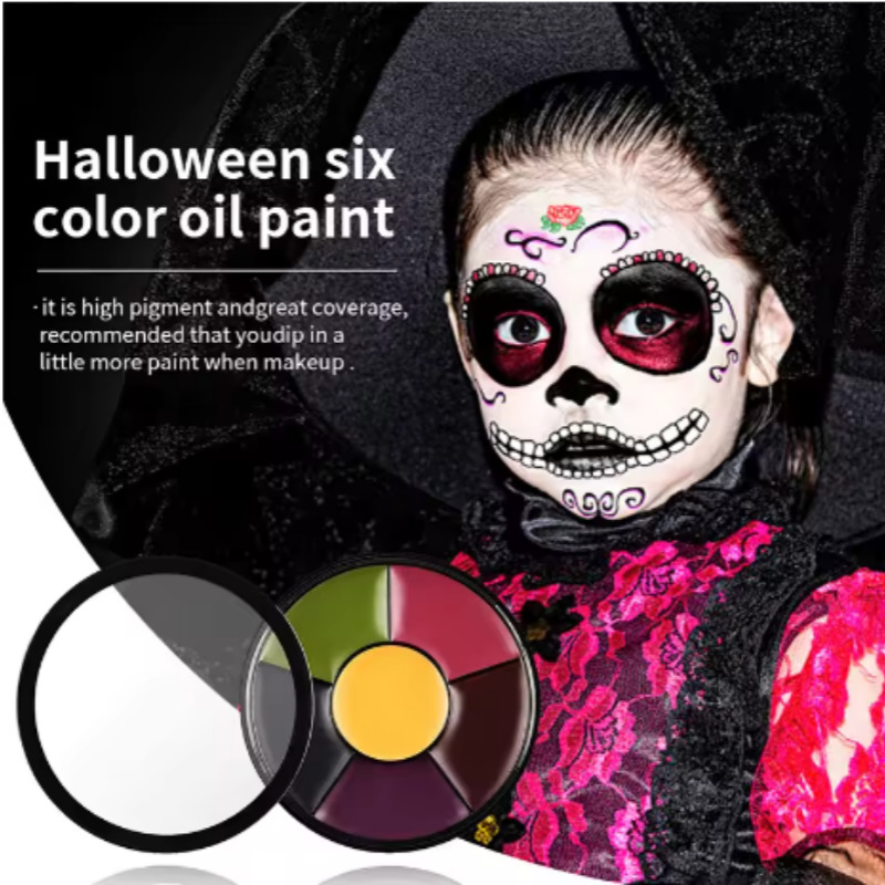 Camo Face Paint - 6 Renkli Yağlı Yüz Boyası Paleti