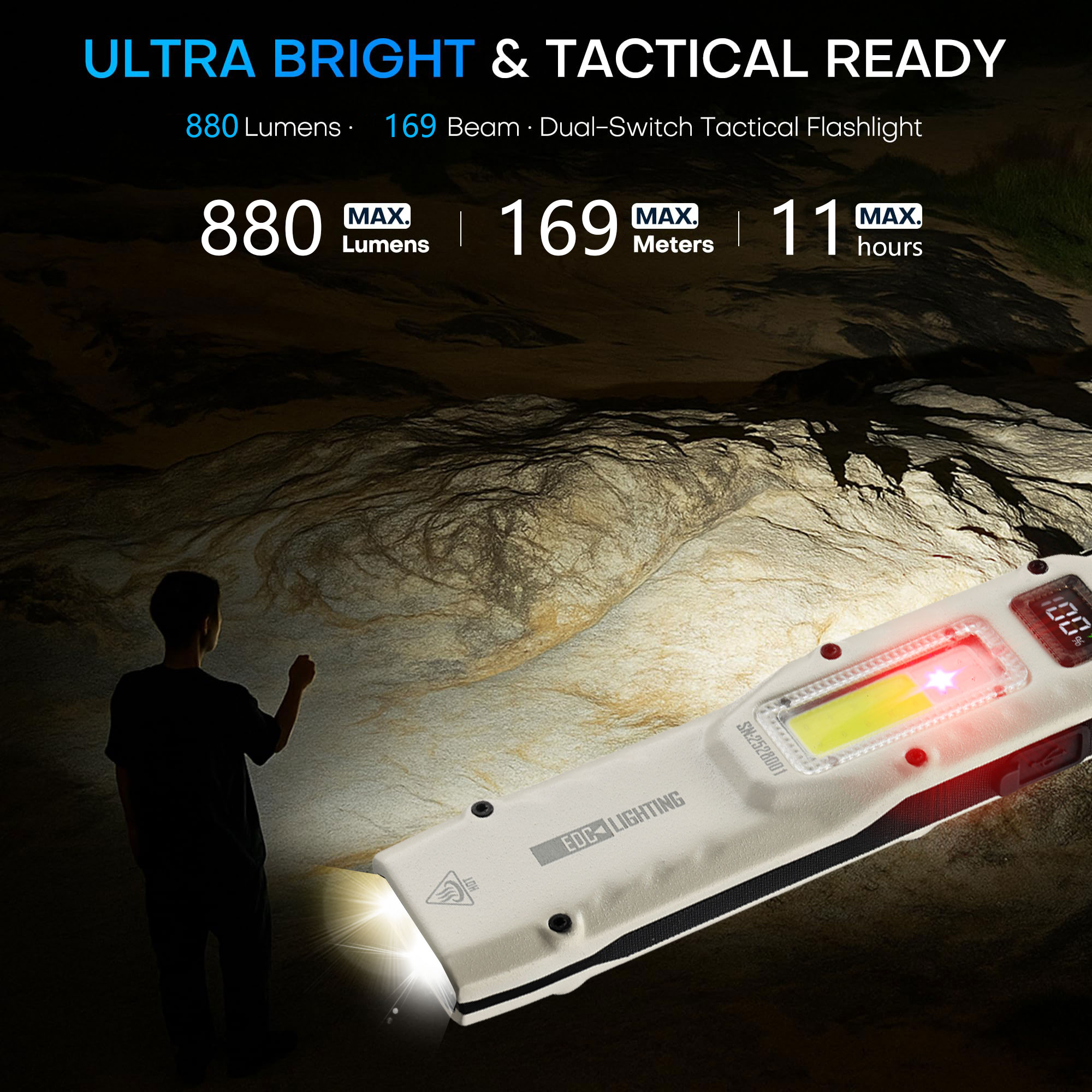 Taşınabilir 880LM YEMAO M28 Ul - Tactical Flashlight Rechargeable incelemesi ve fiyatı
