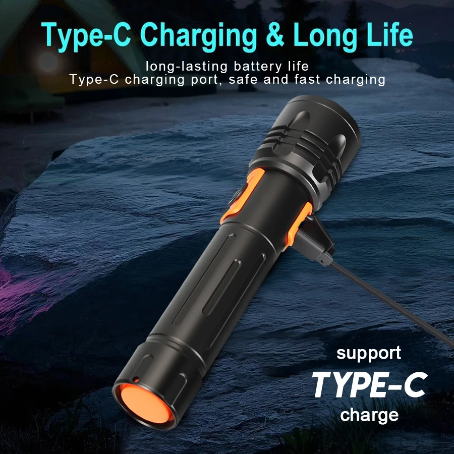 Yüksek Güçlü LED El Feneri USB - Tactical Flashlight Rechargeable incelemesi ve fiyatı