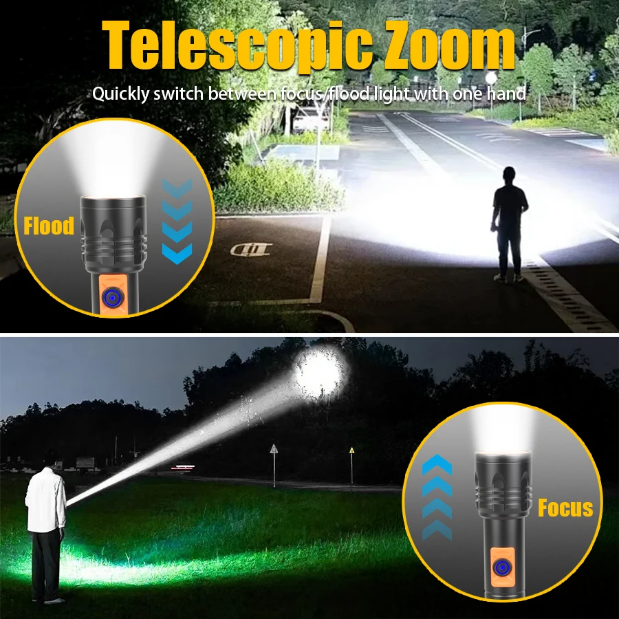 Yüksek Güçlü LED El Feneri USB - Tactical Flashlight Rechargeable incelemesi ve fiyatı