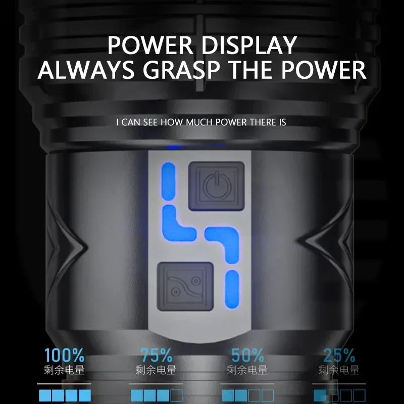 99000000LM Süper Parlak LED El - Tactical Flashlight Rechargeable incelemesi ve fiyatı