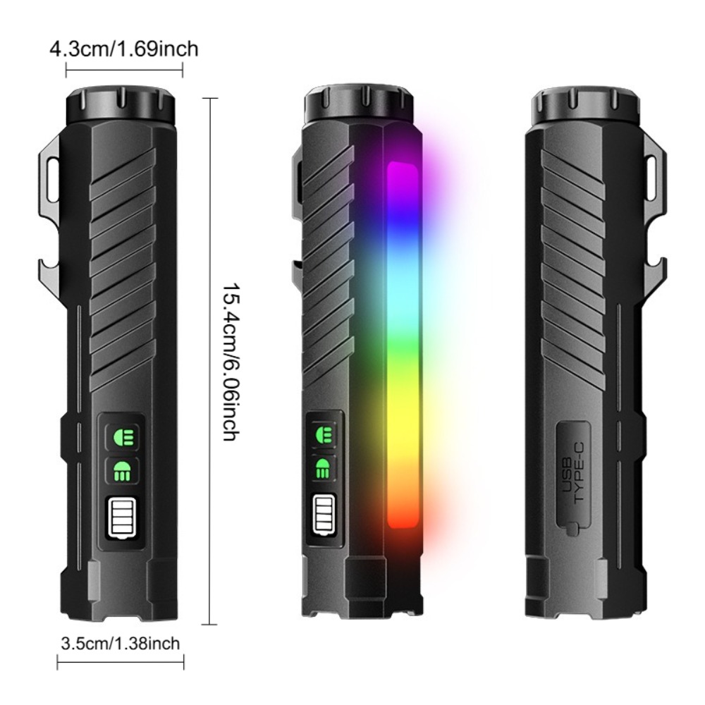 Taktik El Feneri Tip-c Şarj Ed - Tactical Flashlight Rechargeable incelemesi ve fiyatı