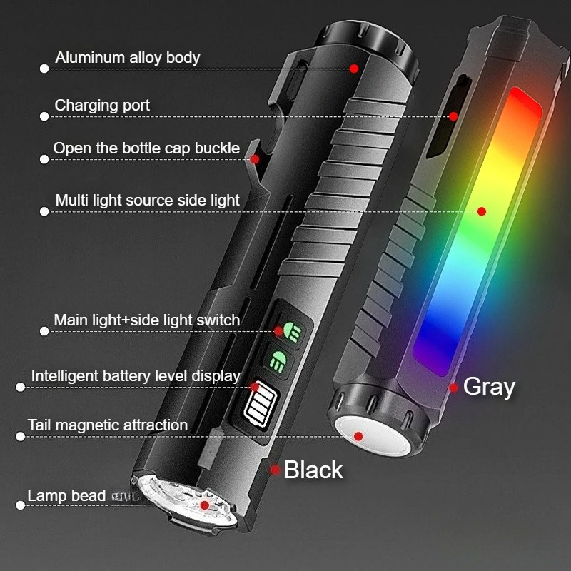Taktik El Feneri Tip-c Şarj Ed - Tactical Flashlight Rechargeable incelemesi ve fiyatı