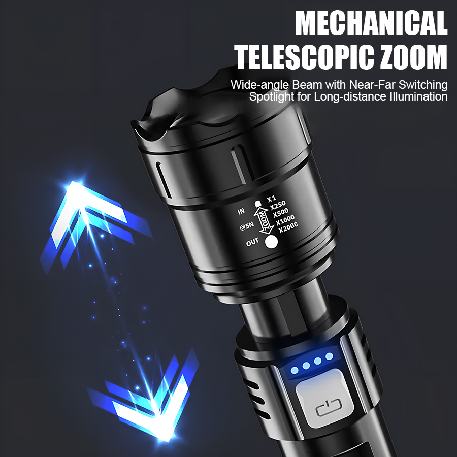 Yüksek Güçlü P50 LED El Feneri - Tactical Flashlight Rechargeable incelemesi ve fiyatı