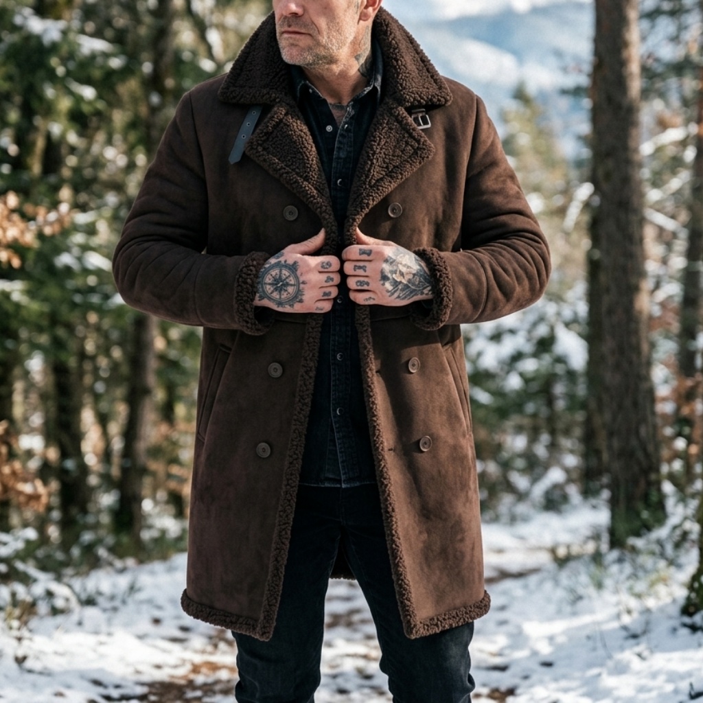 Erkek Suni Süet Kürk Astarlı K - Outdoor Hunting Coat incelemesi ve fiyatı
