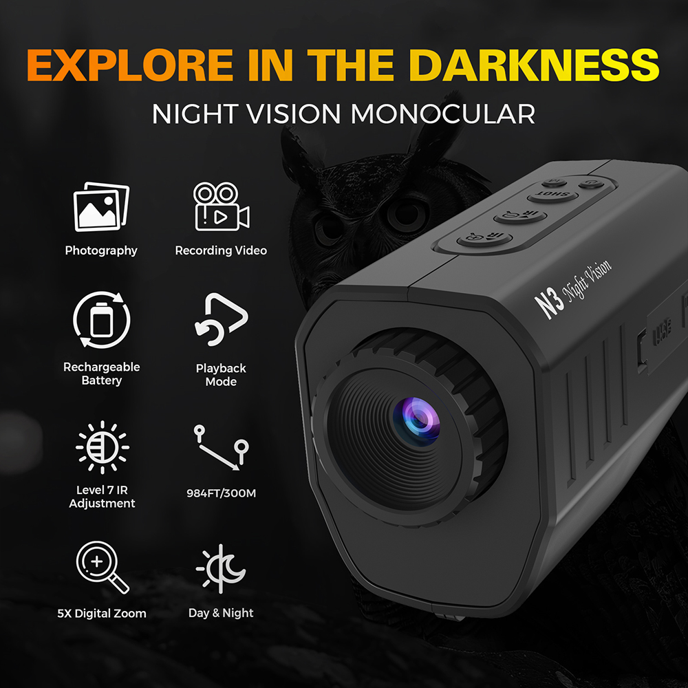 Gece Görüş Dürbünü 1080P 300M  - Monocular Night Vision incelemesi ve fiyatı