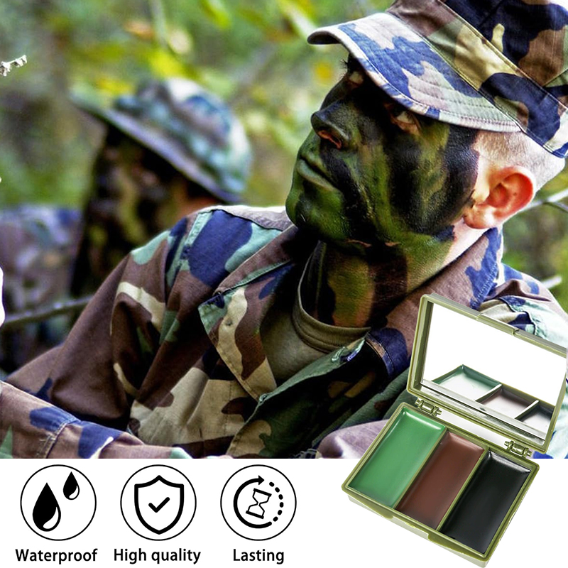 3 renkli kamuflaj yüz boyama s - Camo Face Paint incelemesi ve fiyatı