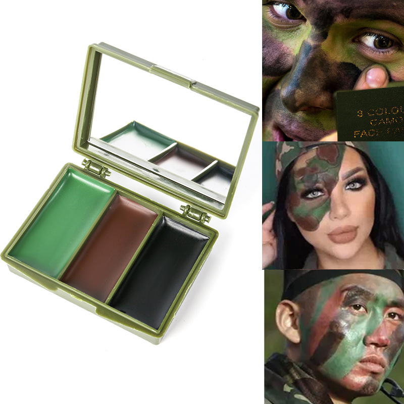 3 renkli kamuflaj yüz boyama s - Camo Face Paint incelemesi ve fiyatı