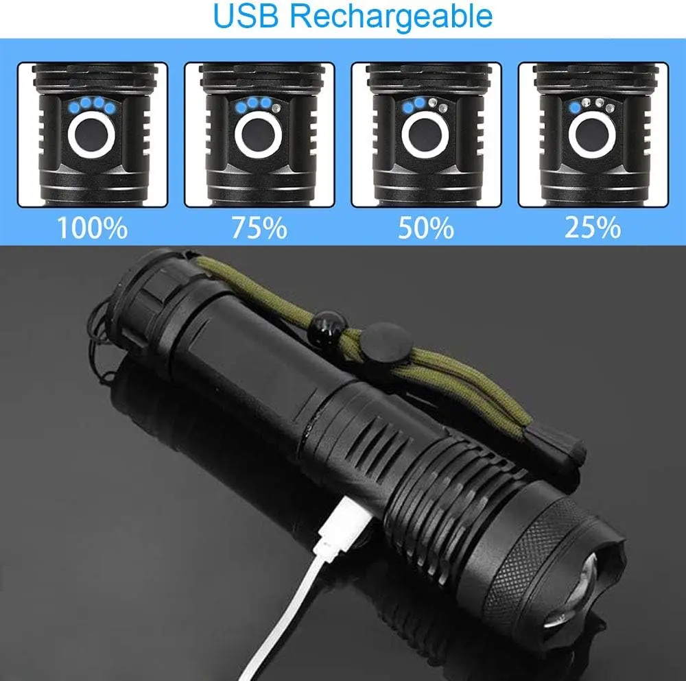 Yüksek Güçlü LED El Feneri Şar - Tactical Flashlight Rechargeable incelemesi ve fiyatı