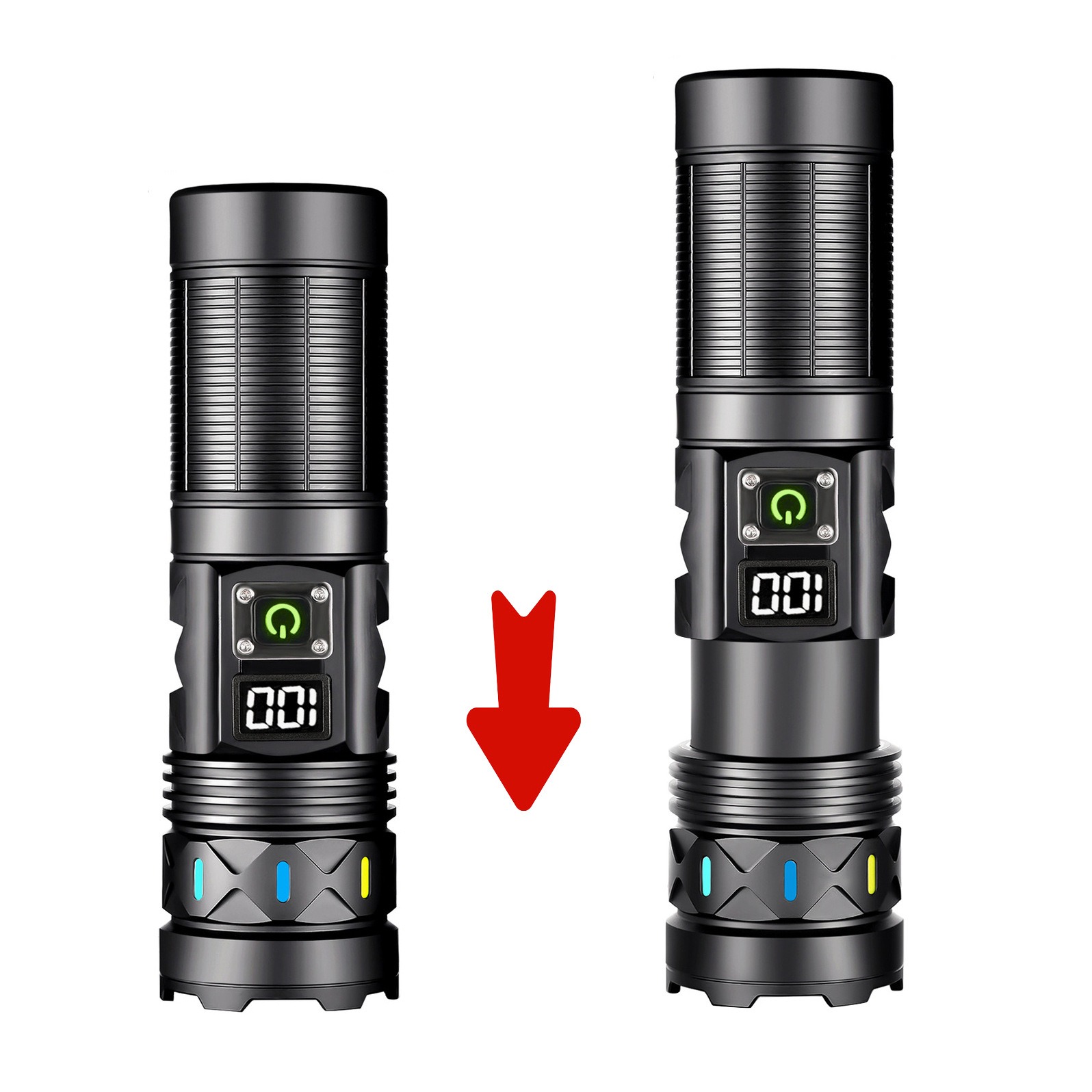 Yüksek Güçlü LED El Feneri Tel - Tactical Flashlight Rechargeable incelemesi ve fiyatı