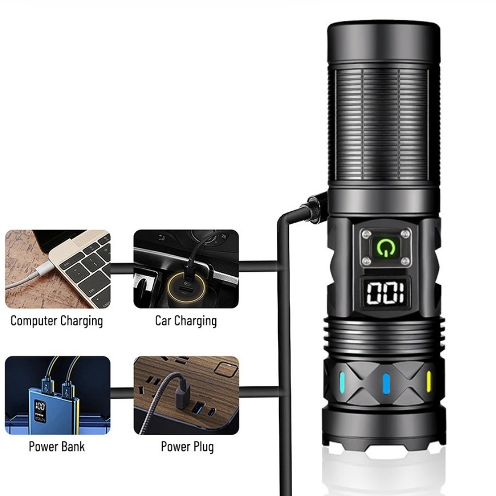 Yüksek Güçlü LED El Feneri Tel - Tactical Flashlight Rechargeable incelemesi ve fiyatı